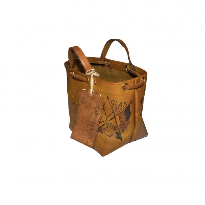 LEATHER PURSE BAG “GLAD POSTALS” / BROWNの商品画像3
