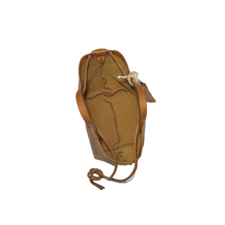 LEATHER PURSE BAG “GLAD POSTALS” / BROWNの商品画像4
