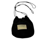 DARK NOIR – LEATHER EFFECT BAG “SUEDE” / BLACKの商品画像